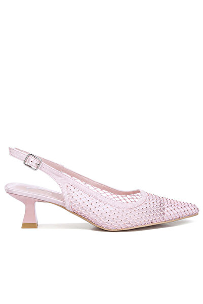 london Rag Women Rhinestone Embellished Slingback Mules in Pink