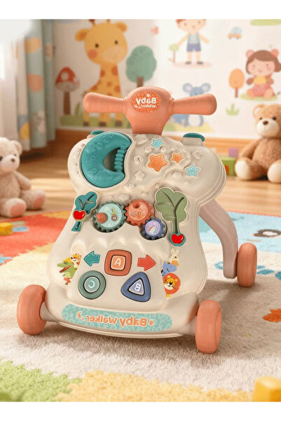 Generic Unisex Baby Walker with Detachable Play Panel, Weighted Design Walking Toy