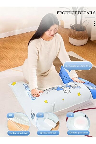 DOMEET Combo Vacuum Storage Bag with Electric Pump, 4pcs Reusable Compression Bags