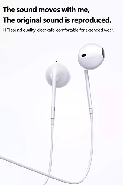 Generic In-Ear Headphones Compatible with iPhone with Lightning Plug, White