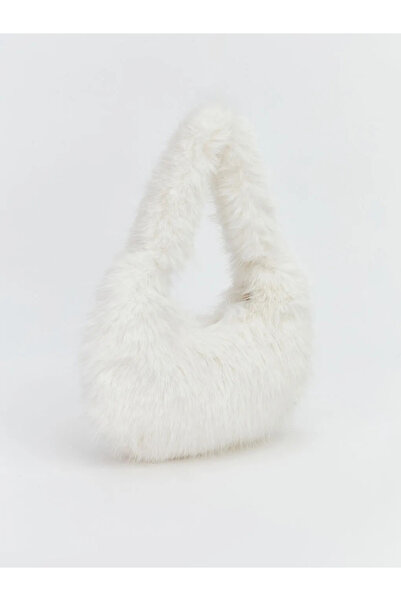 LC Waikiki Lcw Accessories Ecru Fur Women's Baguette Bag