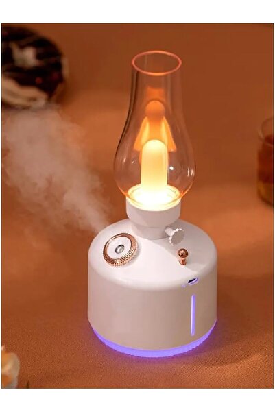 Yuwell Retro Air Humidifier Vintage Lamp Night Light Nano Mist Sprayer 1200mAh 280ML (White)