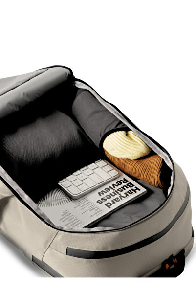 KraftCover All City Backpack Water Repellent Backpack with Laptop Compartment Water Repellent Zipper & Ripstop Fabric (Beige)