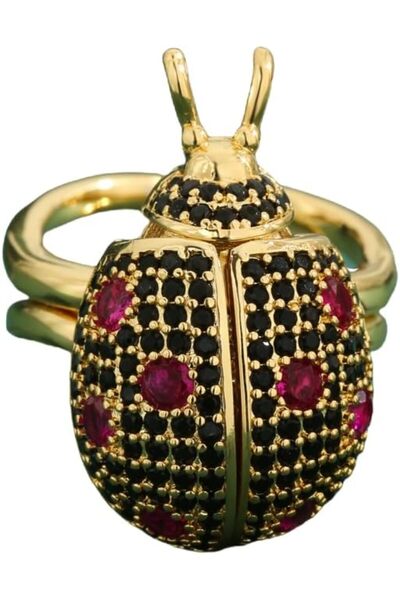 erorex A high-quality European and American cubic zirconia copper plated 18-karat gold seven star...