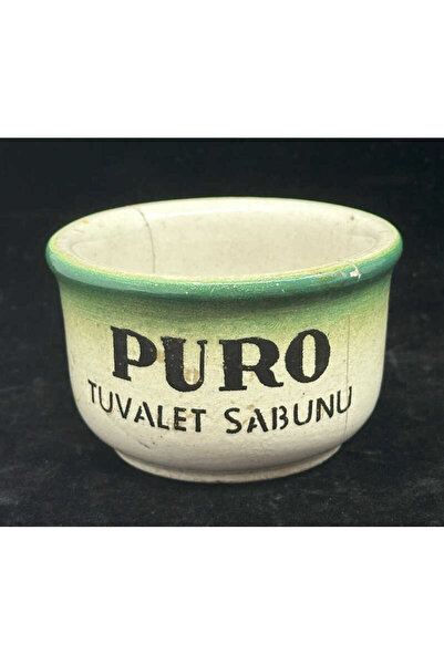 Gökçe Koleksiyon Puro Tıraş Sabunu Eczacıbaşı Damgalı Seramik Sabunluk AOB4185