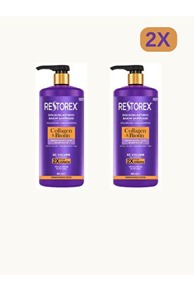 Restorex Kolajen&Biotin Şampuan 900 Ml 2 Adet