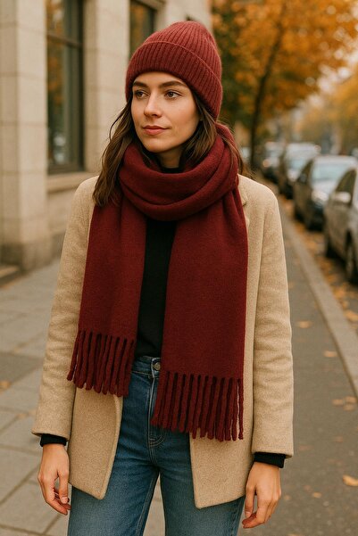 Külah وشاح نسائي فاخر من الكشمير الناعم للشتاء - فائق النعومة والدفء