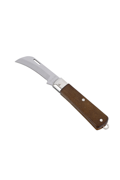 Lawazim Electric Folding Knife with Wooden Handle - Compact Hawkbill Utility Knife