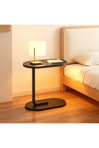 Roam shop C Shaped End Sofa and Bed, Side TV Tray for Living Room, Industrial Style Beside Table, 40*30CM