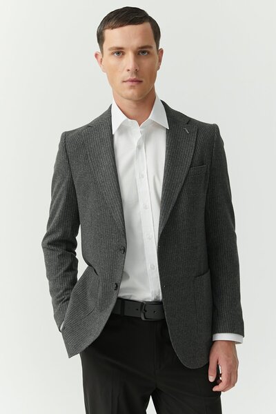 PAULMARK Μονόχρωμο μπουφάν με σχέδιο