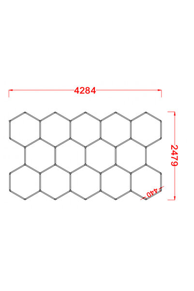 ACE Honeycomb LED Lighting Set - 14 Cells, 2315x3990 mm, 400W, 6500K
