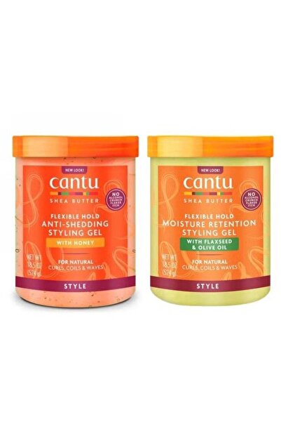 Cantu set of anti-hair-loss, moisture-retaining styling gel with shea butter