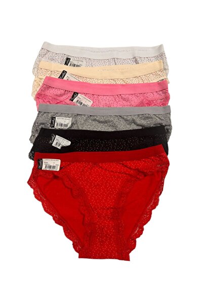 Tutku Kadın Dantelli PUANTİYELİ Toparlayıcı Külot 6'lı Set