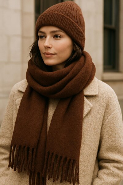 Külah Γυναικείο μαλακό χειμωνιάτικο κασμίρ κασκόλ με υφή – εξαιρετικά μαλακό ...