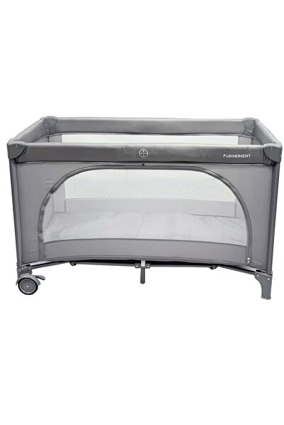 K2R Baby bed and foldable cot, gray