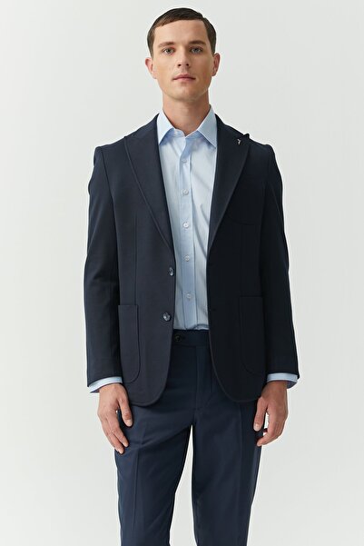 PAULMARK Men's Swallow Collar Textured Jacket