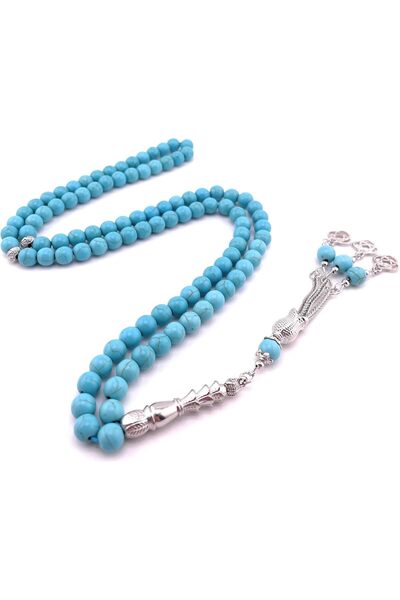 erorex MHSJEWELLERY Turquoise Rosary (Turquoise) Necklace for Adults (Unisex) - Religious/Spiritual