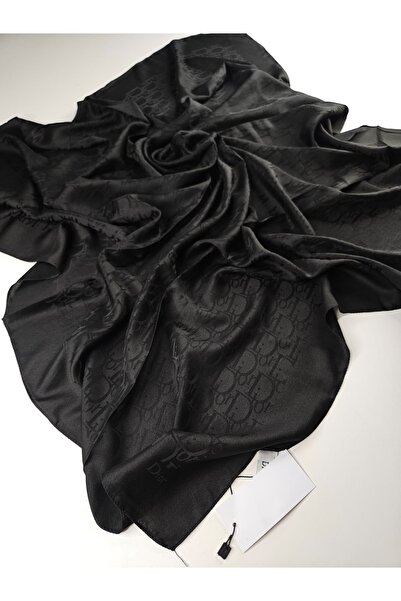 Shiva Scarfs Eșarfă moale din bumbac și mătase, cu model D, din țesătură subț...