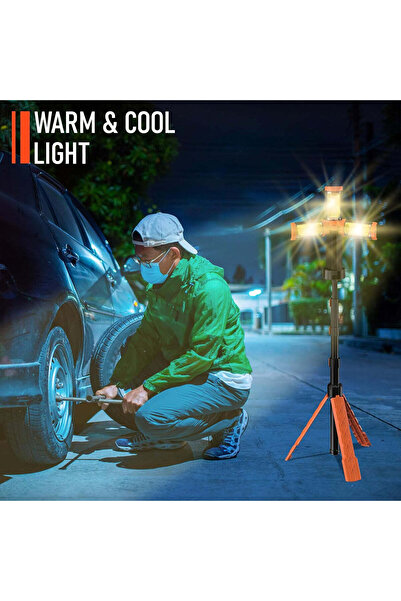 Generic Rechargeable LED Emergency Light with Adjustable Tripod – 2500 Lumens of bright, cordless power