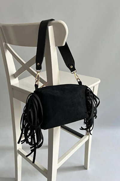 Moon Çanta Moon Amber Shoulder Bag Suede Black