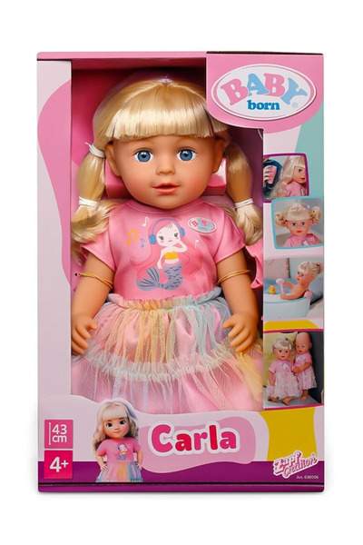 BABY born Carla 43 cm Aksesuarlı Kız Çocuk Oyuncak Bebek 838006