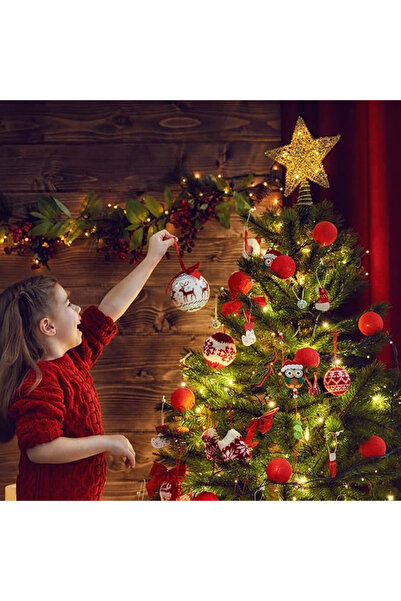 BESTONE A glittering hollow little star Christmas tree top decoration (gold)