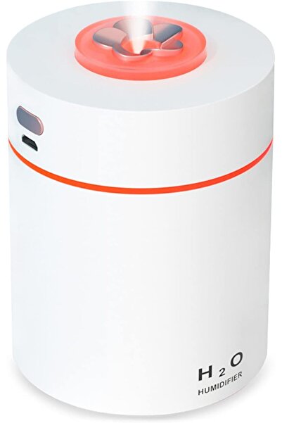 lnkoo Evosnug Small Cool-Mist Humidifier for Bedroom, 240 ml, 7-Color LED, Portable (White)