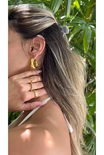 erorex أقراط ذهبية سميكة مقاومة للماء للنساء غير قابلة للتشويه، مطلية بالذهب عيار 18 قيراطًا، مضادة للحساسية...