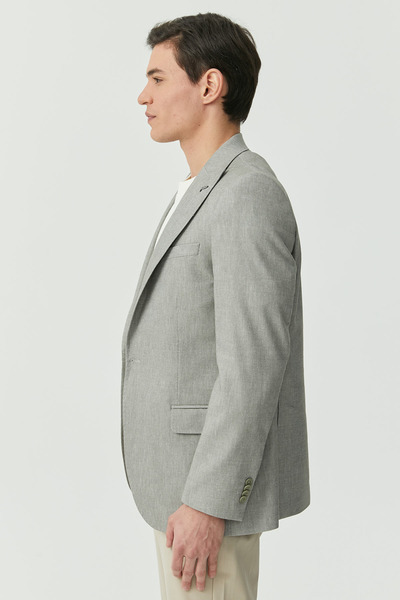 PAULMARK Чоловічий однобортний піджак з моно-комірцем