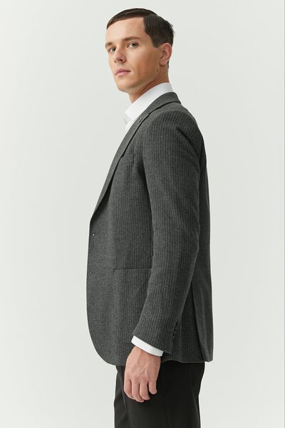 PAULMARK Μονόχρωμο μπουφάν με σχέδιο