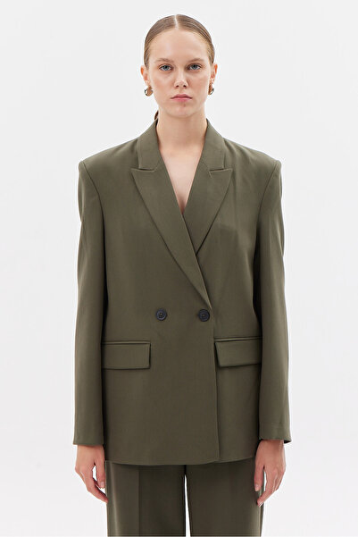 PAULMARK Jachetă clasică pentru femei cu buzunare