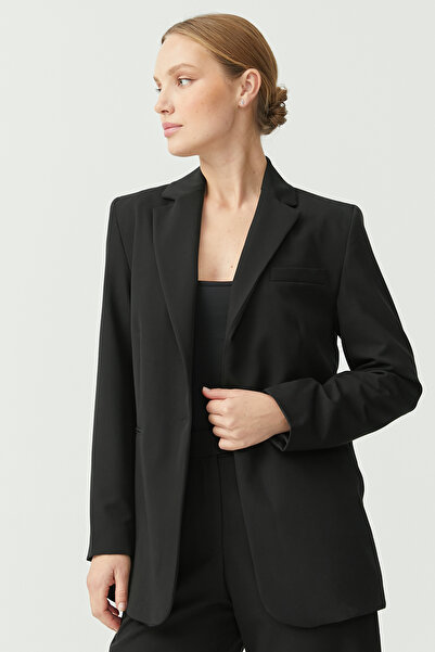 PAULMARK سترة نسائية ذات زر واحد