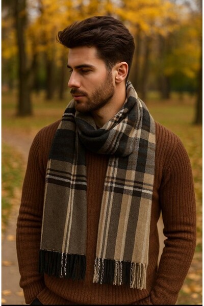 EKstore Men's Cotton Soft Textured Scarf