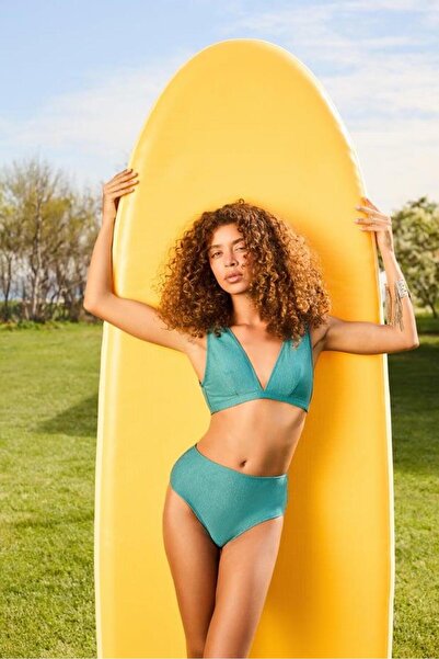 BONY SOCKS 12506W3011 Lemon Party High Waist Women's Bikini Set Green