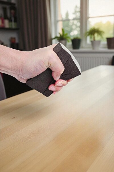 MH MiniHediye Sponge Sandpaper (100 Grit) Wood Furniture Steel Metal Pot Pan Hobby Wedge Hand Sandpaper Wet Dry