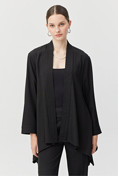 PAULMARK Jachetă asimetrică croială fără căptușeală pentru femei