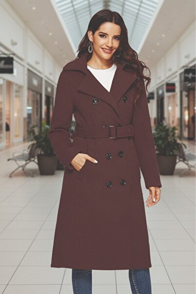 Toridas Kemer Detaylı Aksesuarlı Kaşe Kaban