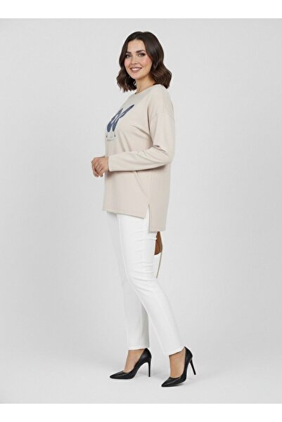 Koza Butik Women's Plus Size Long Sleeve Butterfly Pattern Modal Fabric Blouse 2017-2018-26