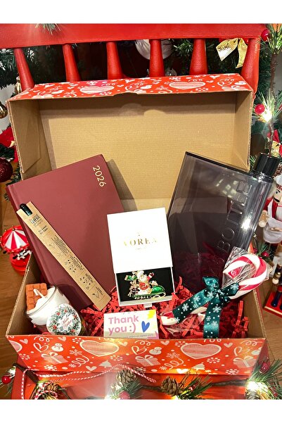 VOREA Jewelry Yılbaşı Kutusu, Yeni yıl Hediyesi 2026 ajanda, matara, baston ş...