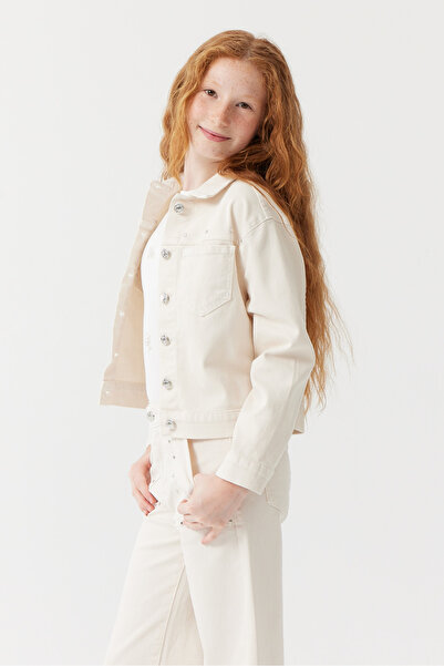 PAULMARK Λεπτομερές τζιν μπουφάν για κορίτσια