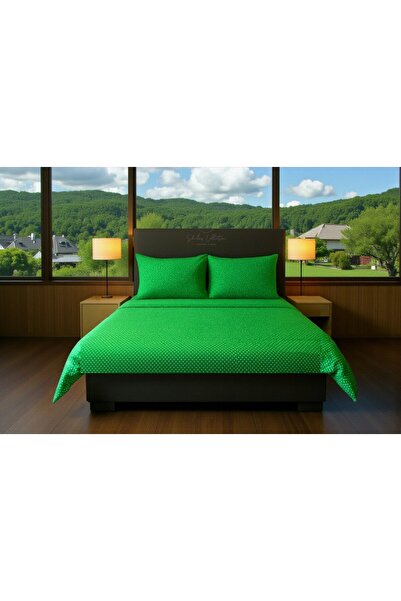 shules collection Polka Dot Double Bed Sheet Set (1 Sheet + Pillowcase)