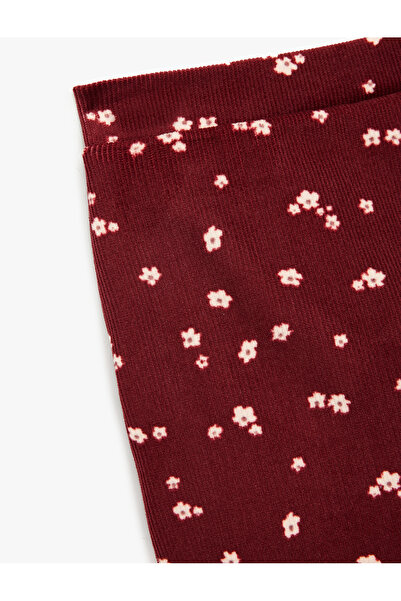 Koton Floral Shorts Skirt with Elastic Waist