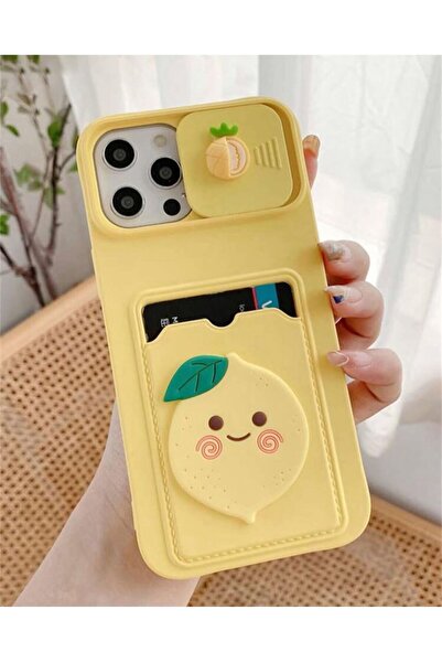 blissful sweet جراب هاتف ليموني مع جيب