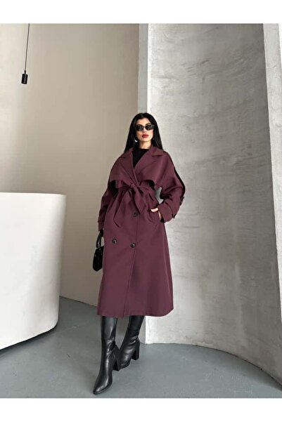 Moda İkra Trench Coat Belted Buttoned Stylish Comfortable Casual Combination Spring Autumn Trench Coat