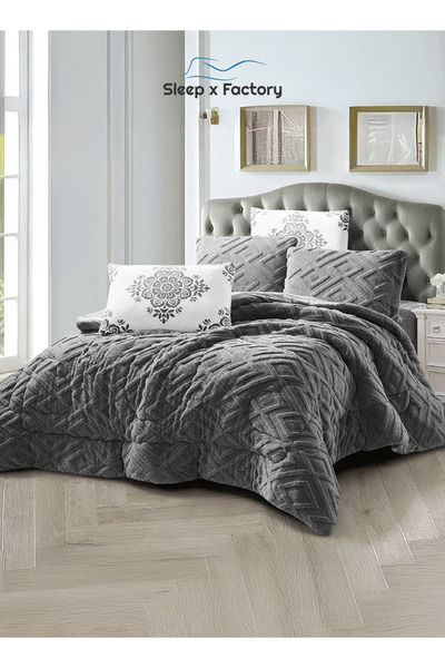 Sleep x Factory Winter Velvet Comforter Set – 6 Pieces – Double Size – Ultra Soft