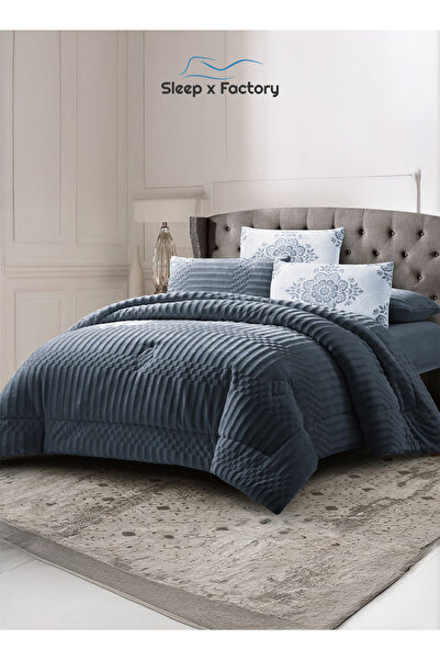 Sleep x Factory Winter Velvet Comforter Set – 6 Pieces – Double Size – Ultra Soft