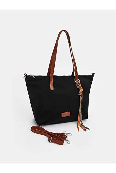 LC Waikiki Lcw Accessories Women's Black Shoulder Bag with Detachable Strap