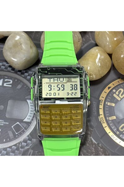 shiyunmei Retro electronic watch calculator phone book, night light display electronic watch