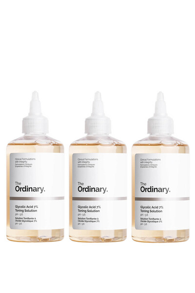 The Ordinary Glycolic Acid 7% Toning Solution 240ml (Three Pack)