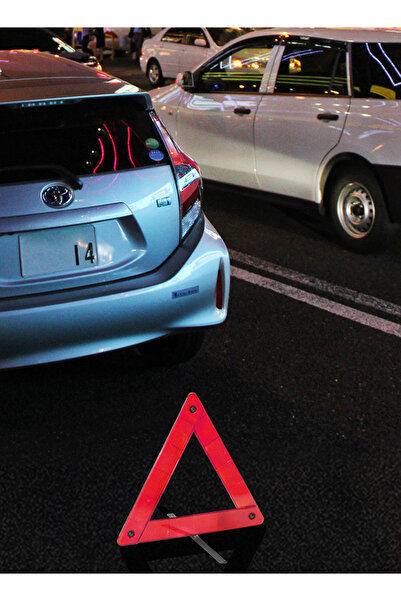 Lawazim Triangle Road Warning Sign II - Reflective Foldable Emergency Safety Sign